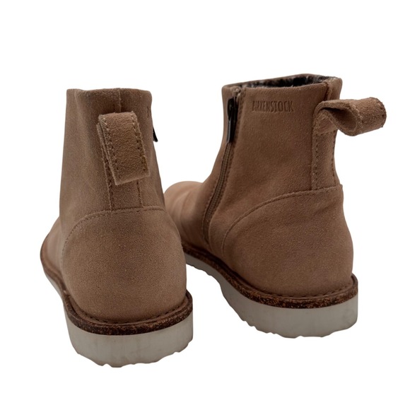 Birkenstock Melrose Suede Ankle Boots Water Resistant Zip Up Women's Tan - Picture 6 of 9